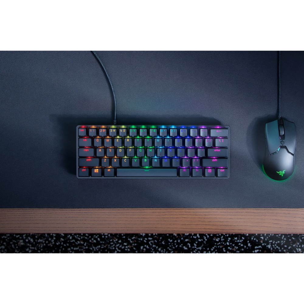 Razer Huntsman Mini 60% RGB leikjalyklaborð, Rauðir optical svissar, Nordic, Svart - image 9 [aa0dff237c]
