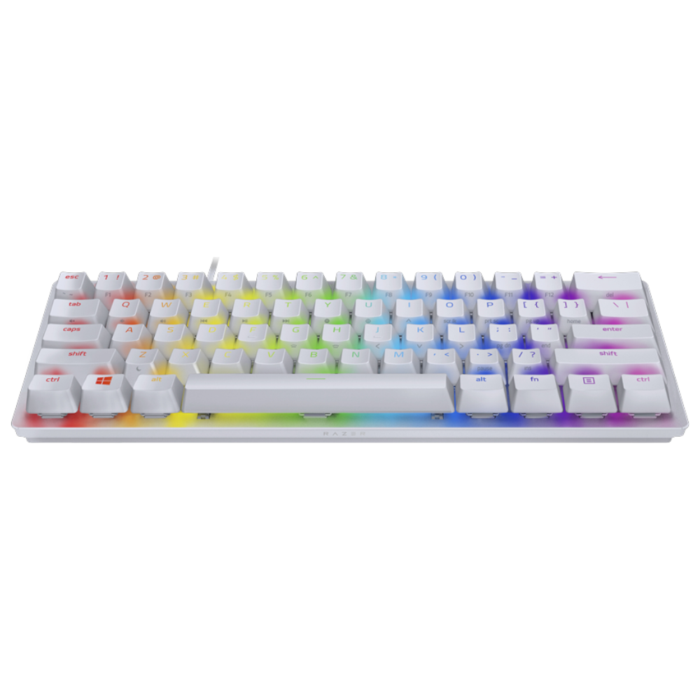 Razer Huntsman Mini 60% RGB leikjalyklaborð, Rauðir optical svissar, Nordic, Hvítt - image 3 [77058c51a2]