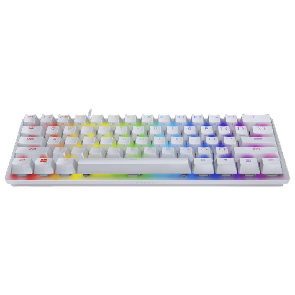 Razer Huntsman Mini 60% RGB leikjalyklaborð, Rauðir optical svissar, Nordic, Hvítt - image 4 [8b1403cdd2]