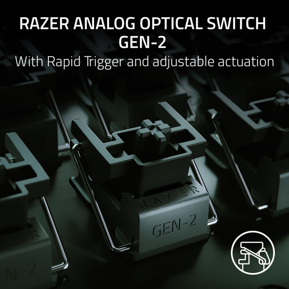 Razer Huntsman V3 Pro Mini 60% RGB leikjalyklaborð, lyklaborðsrenning, Analog optical svissar Gen2, Nordic, Svart - image 5 [a24fae4440]