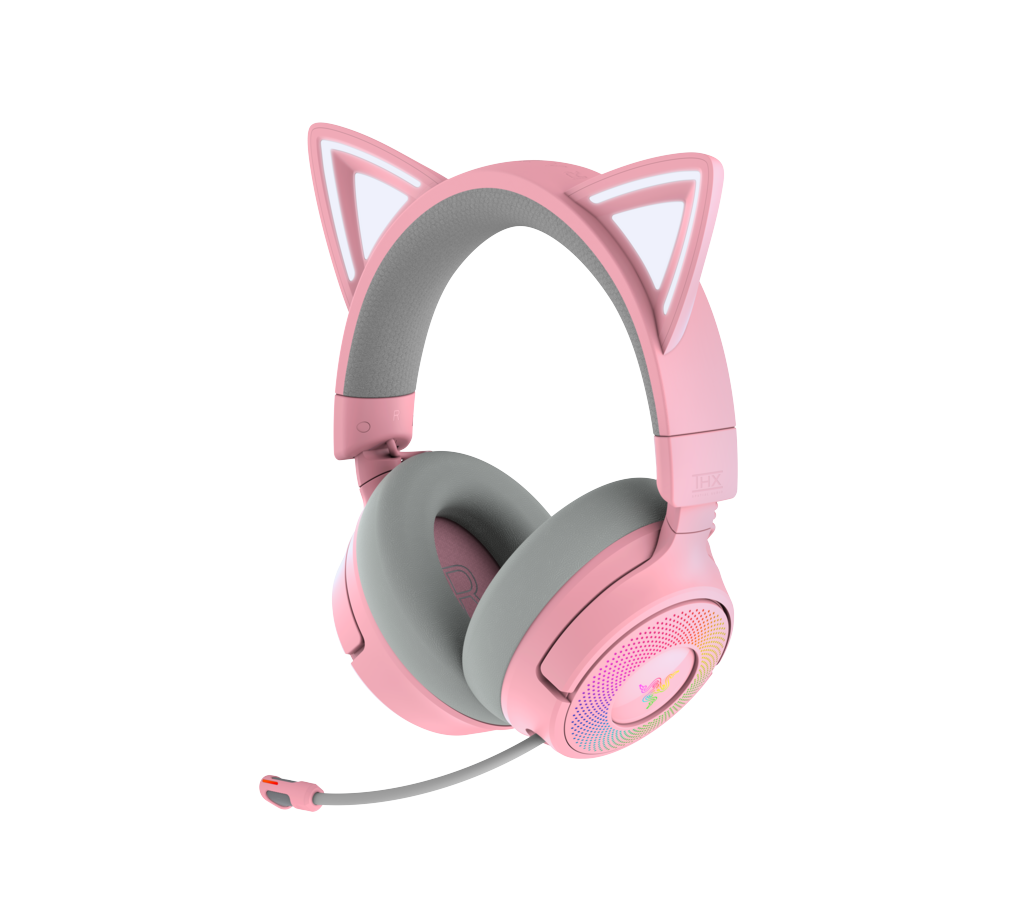Razer Kraken Kitty V3 Pro HyperSpeed þráðlaus leikjaheyrnartól með hljóðnema, bleik - image 2 [0b6be11d58]
