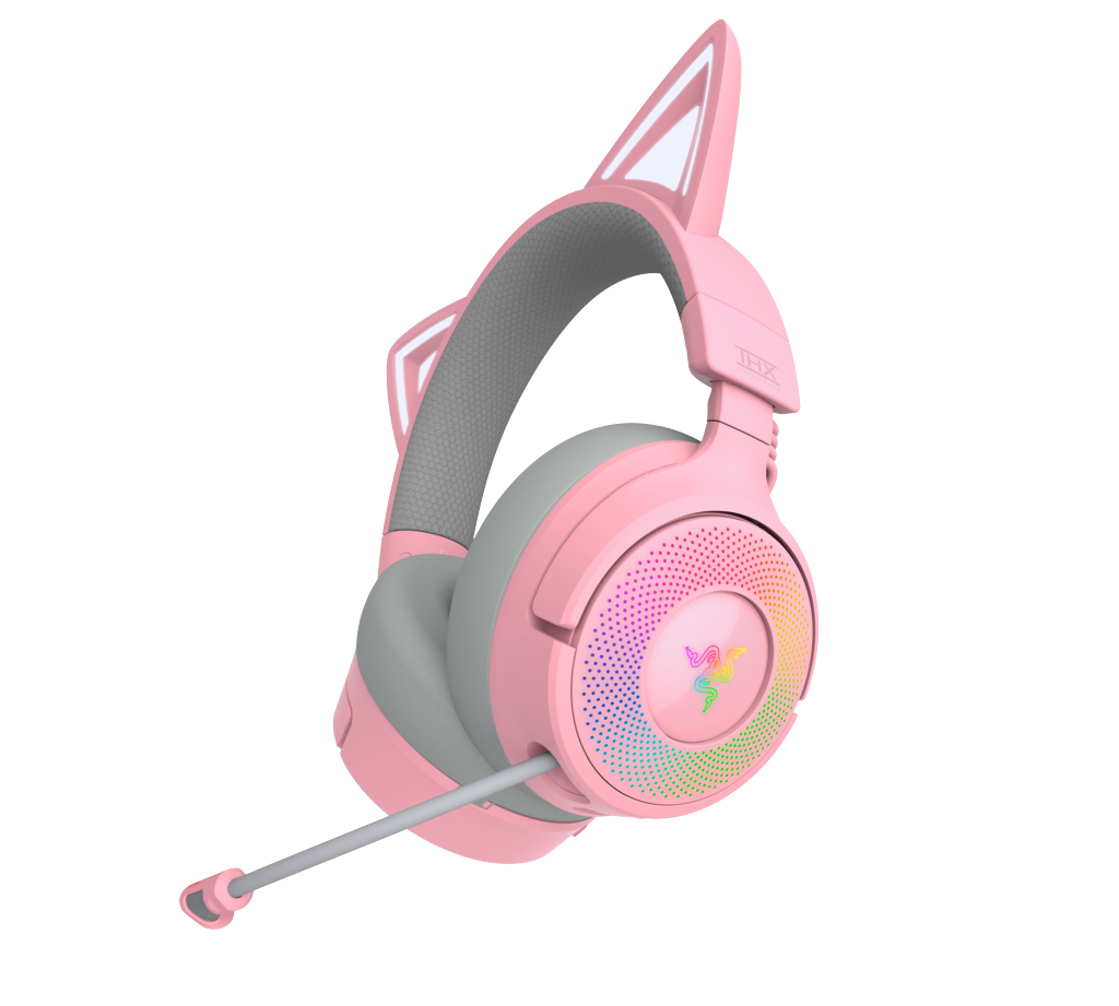Razer Kraken Kitty V3 Pro HyperSpeed þráðlaus leikjaheyrnartól með hljóðnema, bleik - image 9 [71a8ff2500]