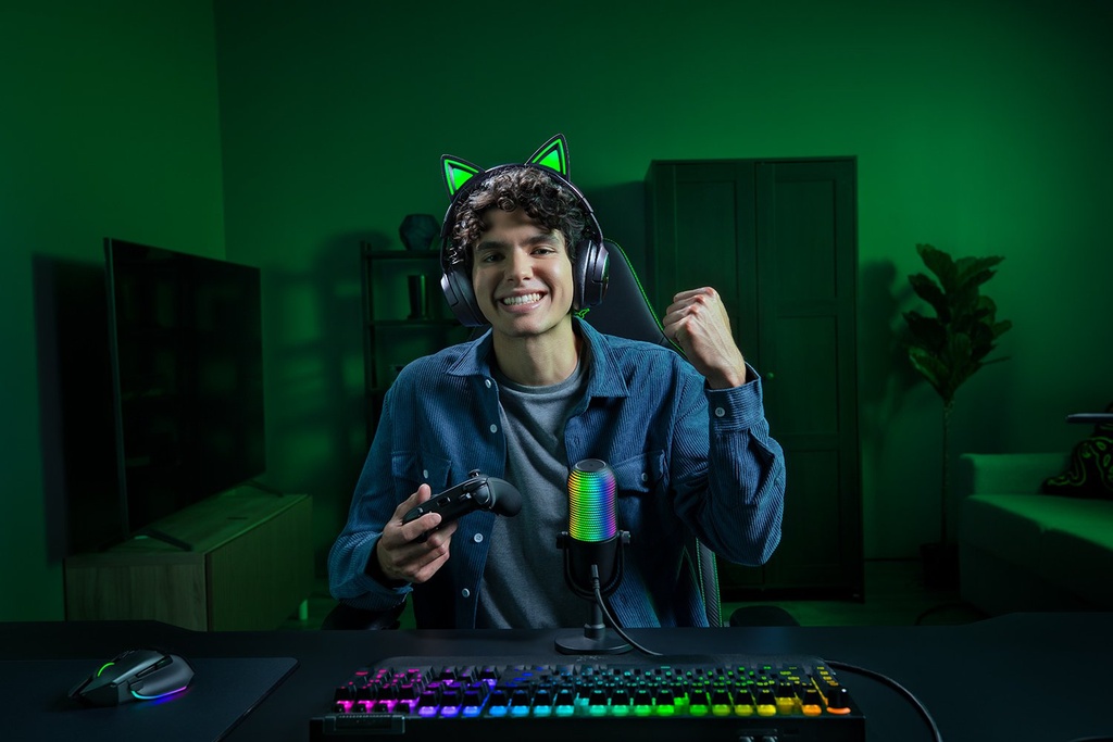 Razer Kraken Kitty V3 Pro HyperSpeed þráðlaus leikjaheyrnartól með hljóðnema, svört - image 19 [9f6872e94a]