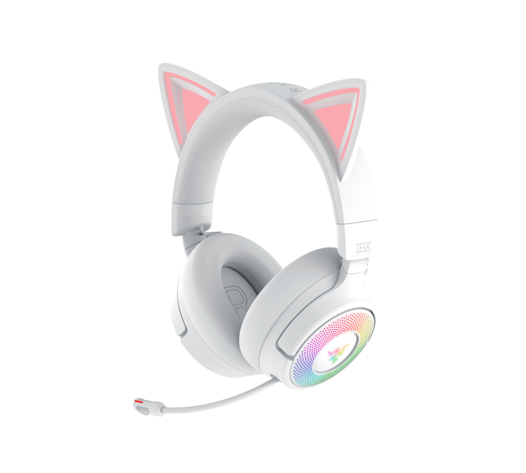 Razer Kraken Kitty V3 Pro HyperSpeed þráðlaus leikjaheyrnartól með hljóðnema, hvít - image 2 [7c86281e74]
