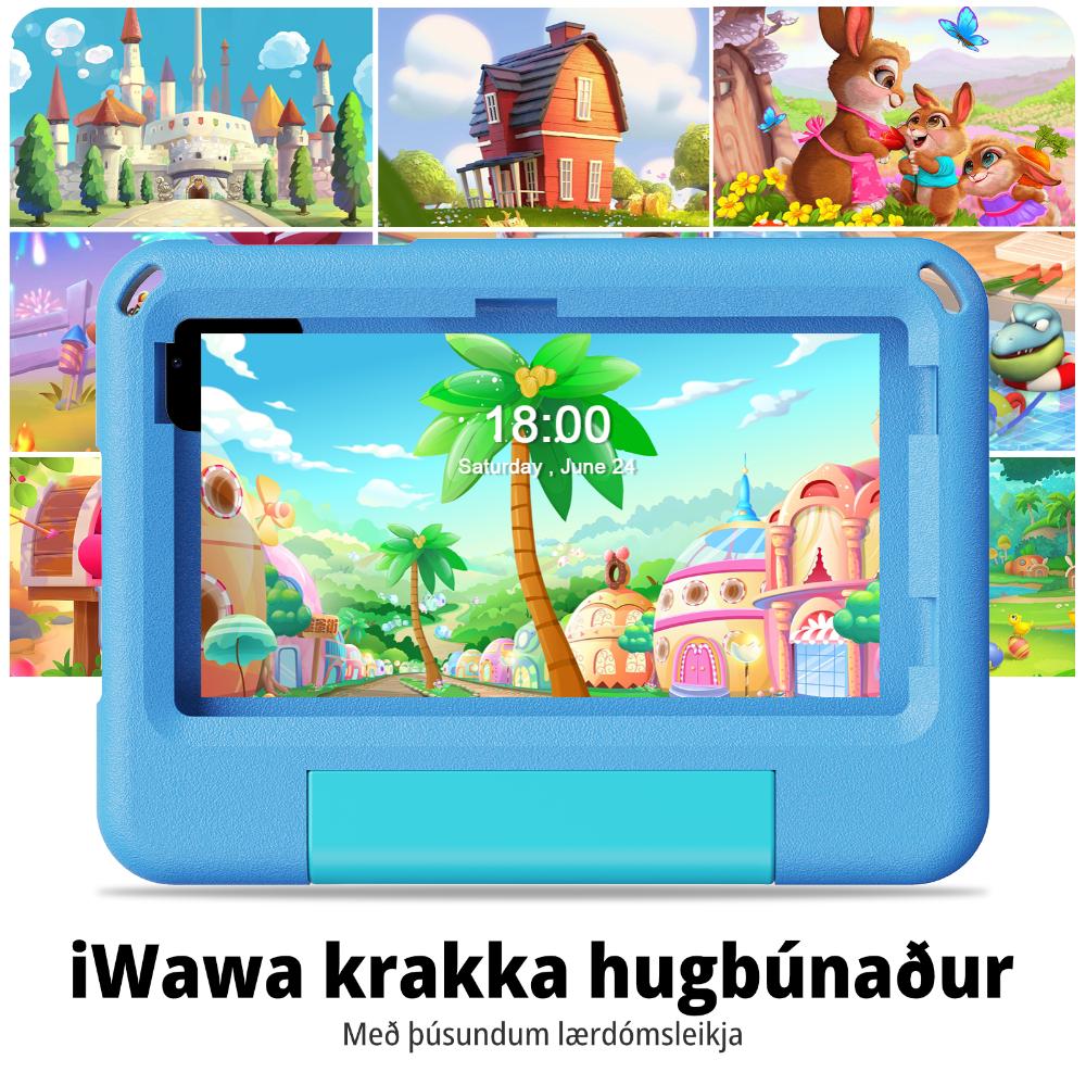 Pritom Kid Tab 7 spjaldtölvupakki með þráðlausum krakkaheyrnartólum og Bumper, blá - image 4 [6f6fba3f86]