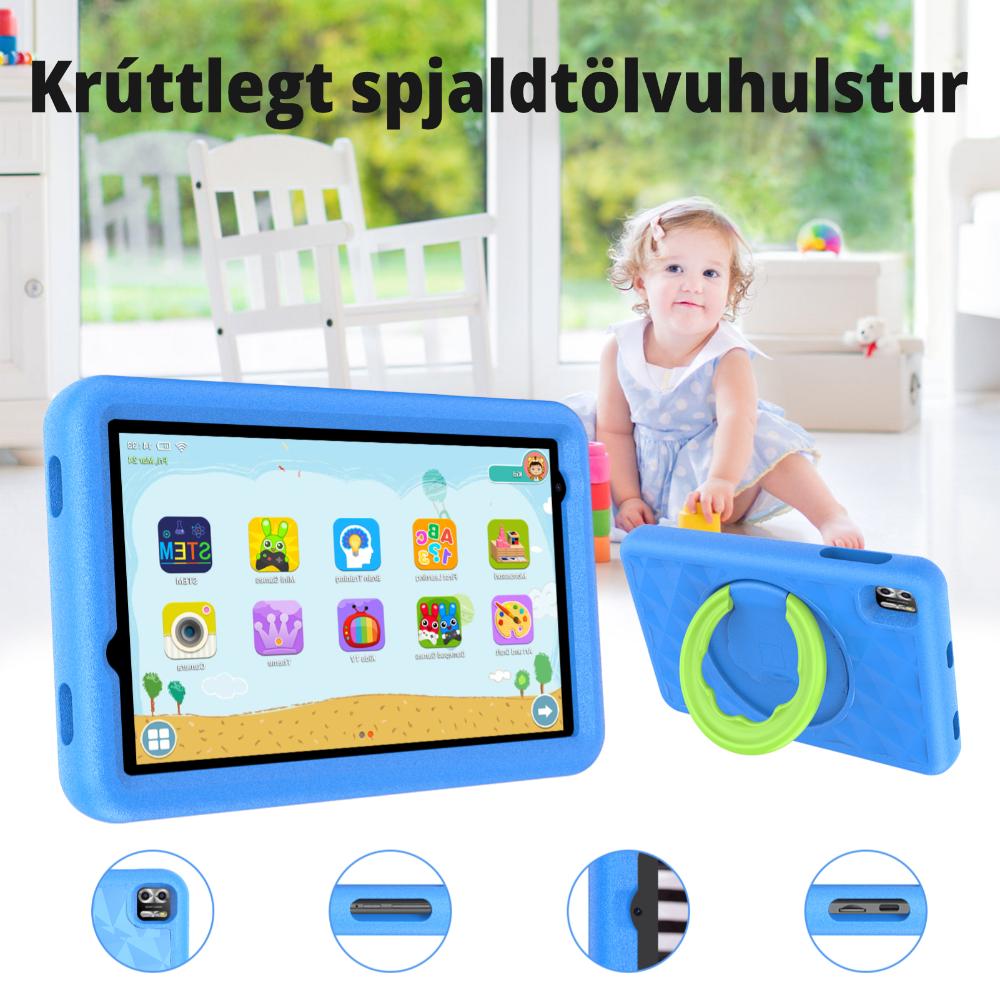 Pritom Kid Tab 8 spjaldtölvupakki með þráðlausum krakkaheyrnartólum og Bumper, blá - image 4 [12c6075f50]