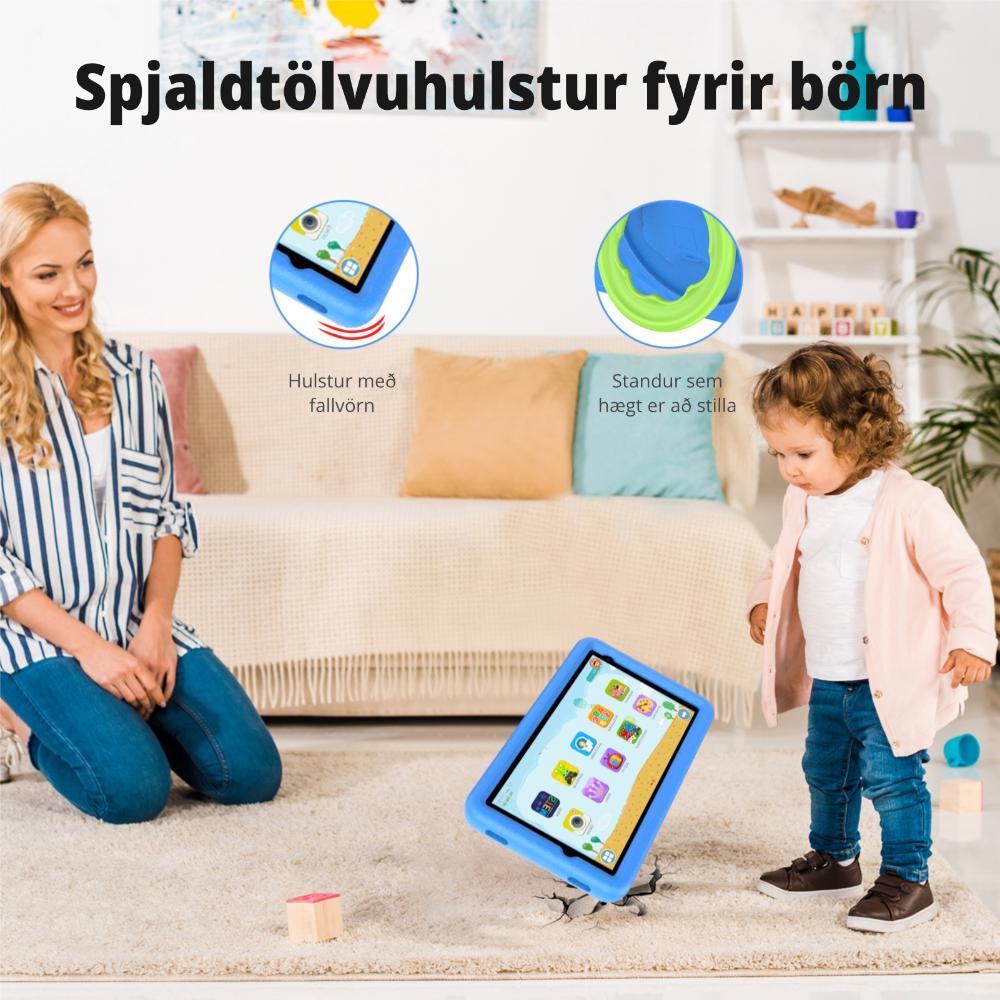 Pritom Kid Tab 8 spjaldtölvupakki með þráðlausum krakkaheyrnartólum og Bumper, blá - image 5 [31981a73ec]