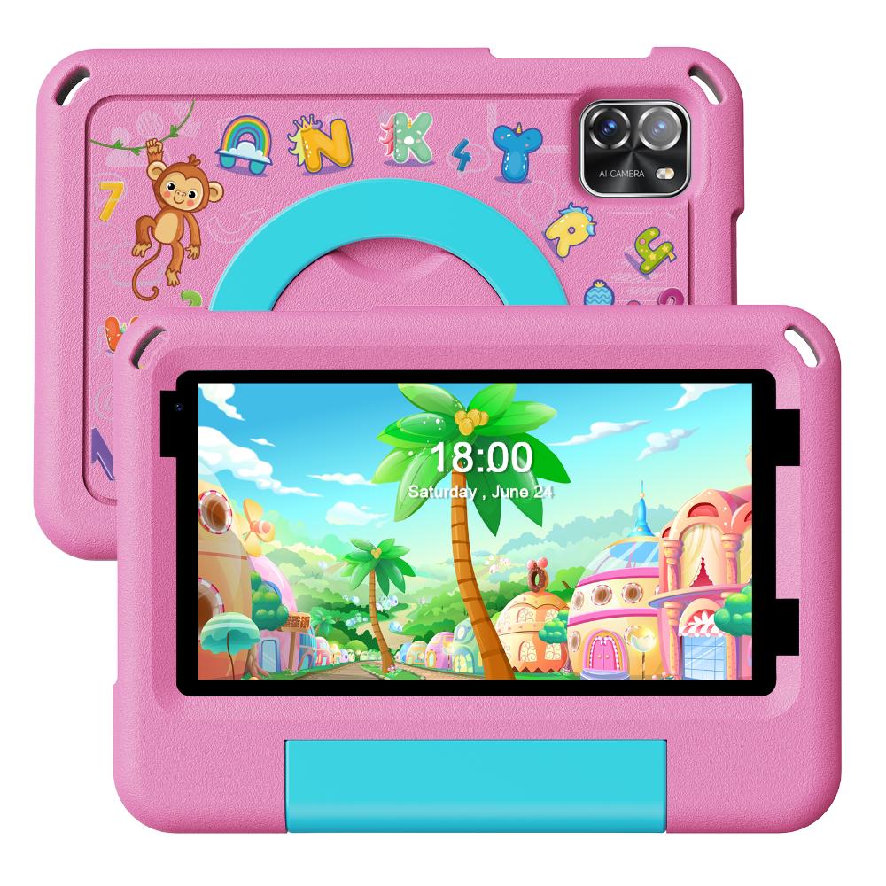 Pritom Kid Tab 7 spjaldtölvupakki með þráðlausum krakkaheyrnartólum og Bumper, bleik - image 2 [e664a8d247]