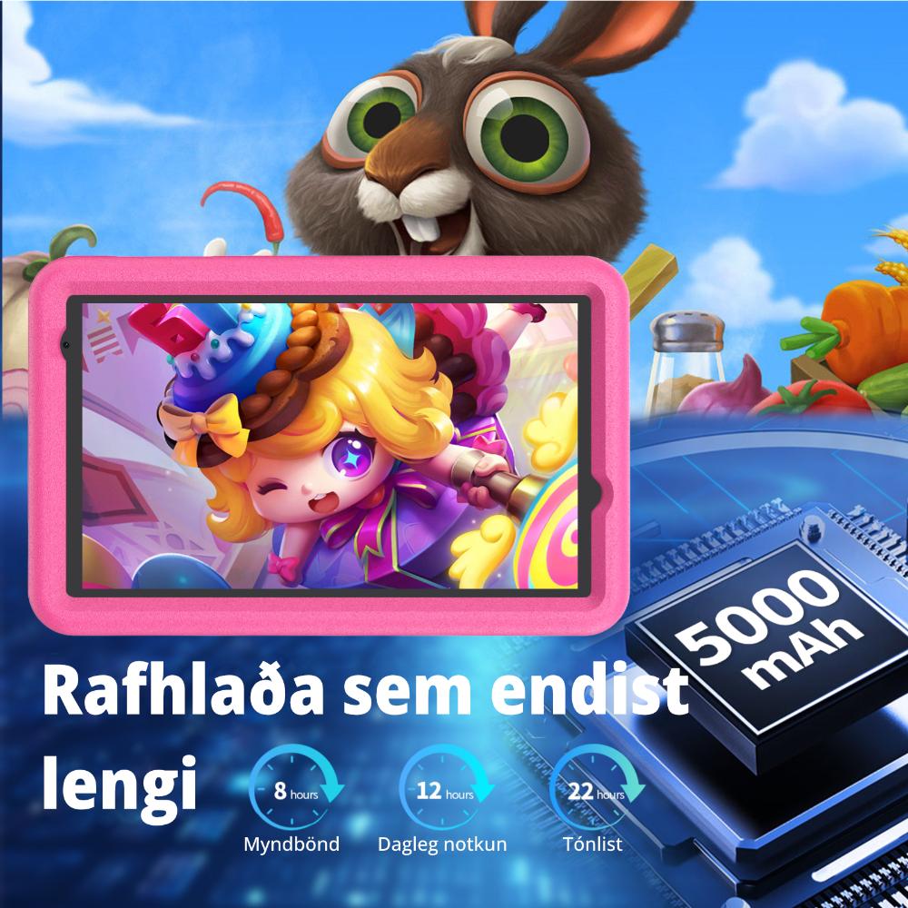 Pritom Kid Tab 8 spjaldtölvupakki með þráðlausum krakkaheyrnartólum og Bumper, bleik - image 7 [04125eb809]