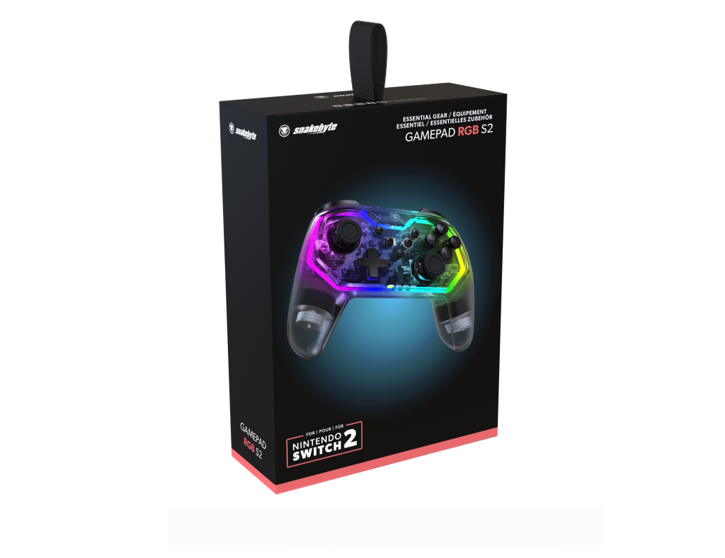 Snakebyte þráðlaus Hall-Effect stýripinni fyrir Nintendo Switch 2, RGB glær - image 5 [a8514ebbd4]