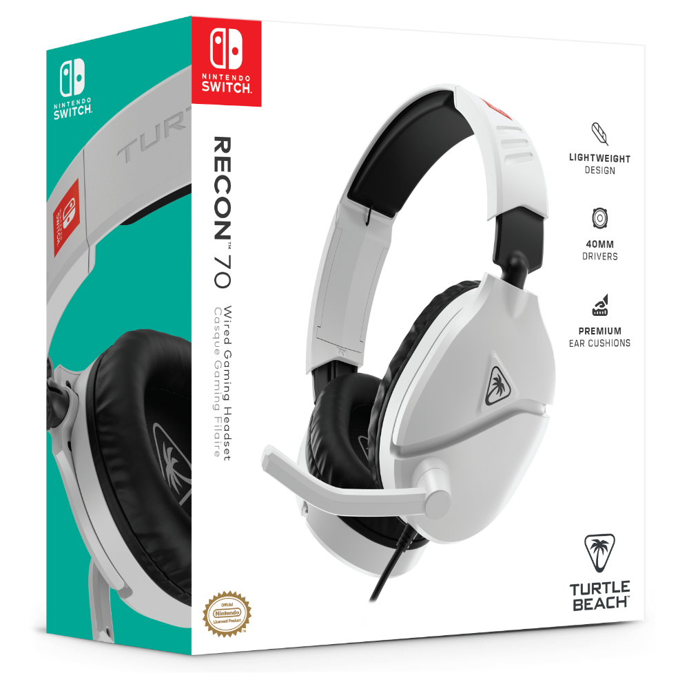 Turtle Beach Recon 70 Nintendo Switch leikjaheyrnartól með hljóðnema, hvít - image 14 [64da138cd0]