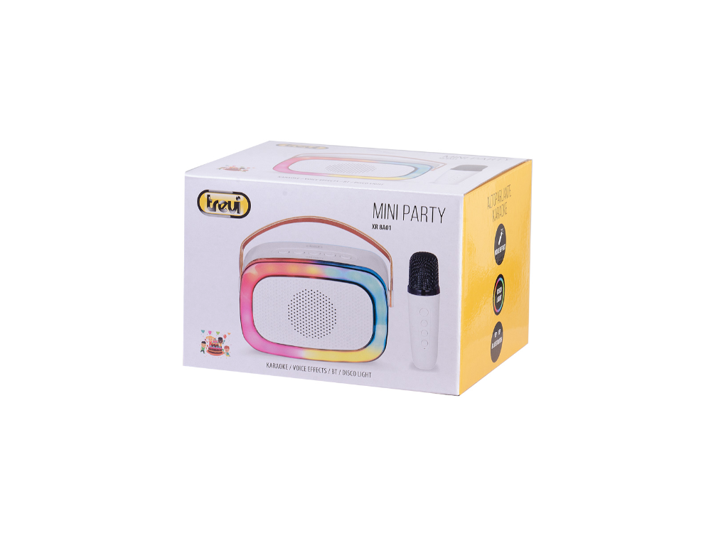 Trevi XR Jump Karaoke RGB ferðahátalari með hljóðnema, hvítur - image 3 [9cb79c3f5c]