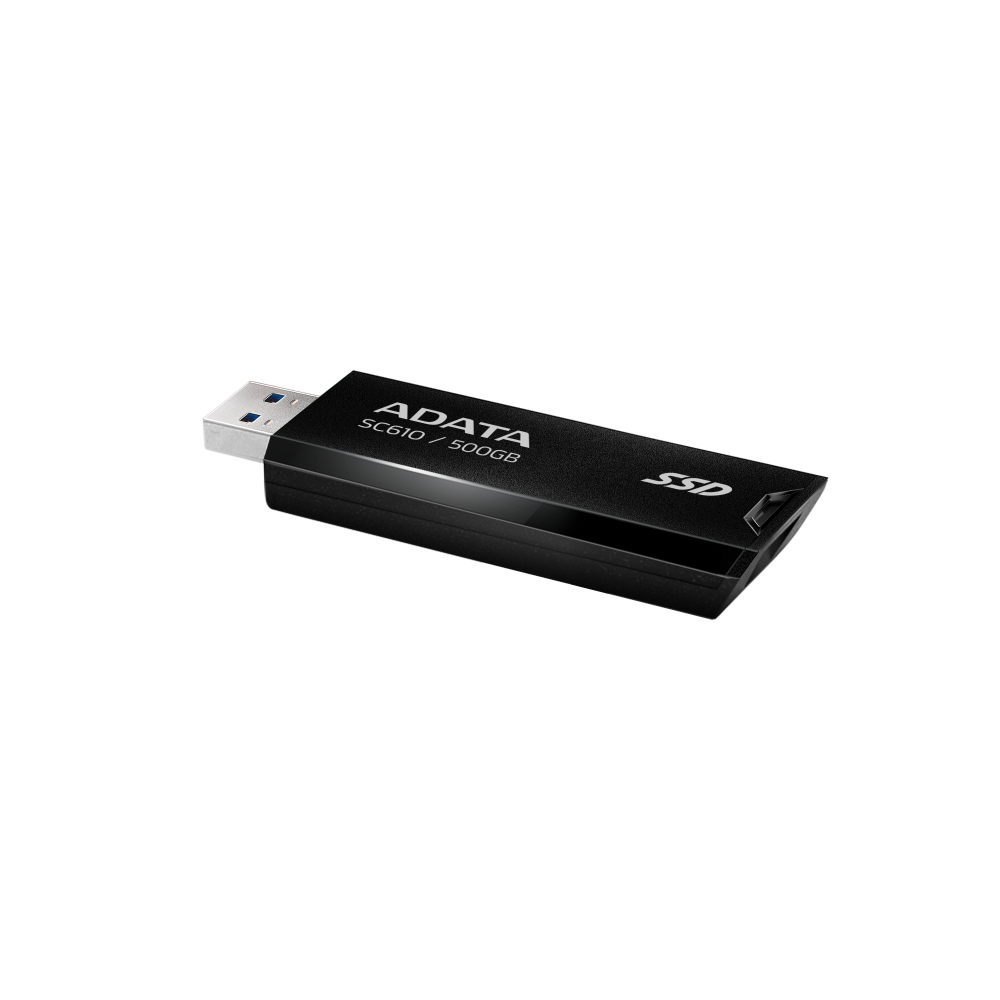 ADATA SC610 500GB USB Gen2 SSD flakkari/lykill, svartur/rauður - image 2 [b0937b62ff]
