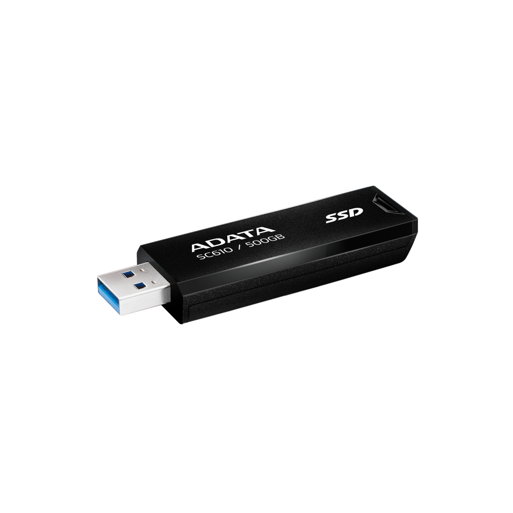 ADATA SC610 500GB USB Gen2 SSD flakkari/lykill, svartur/rauður - image 3 [b43eee2d93]