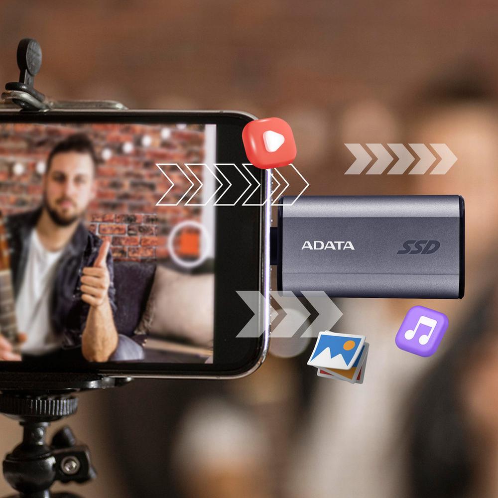 ADATA SC750 1TB USB Gen2 SSD flakkari/lykill, svartur - image 12 [7b127e9581]