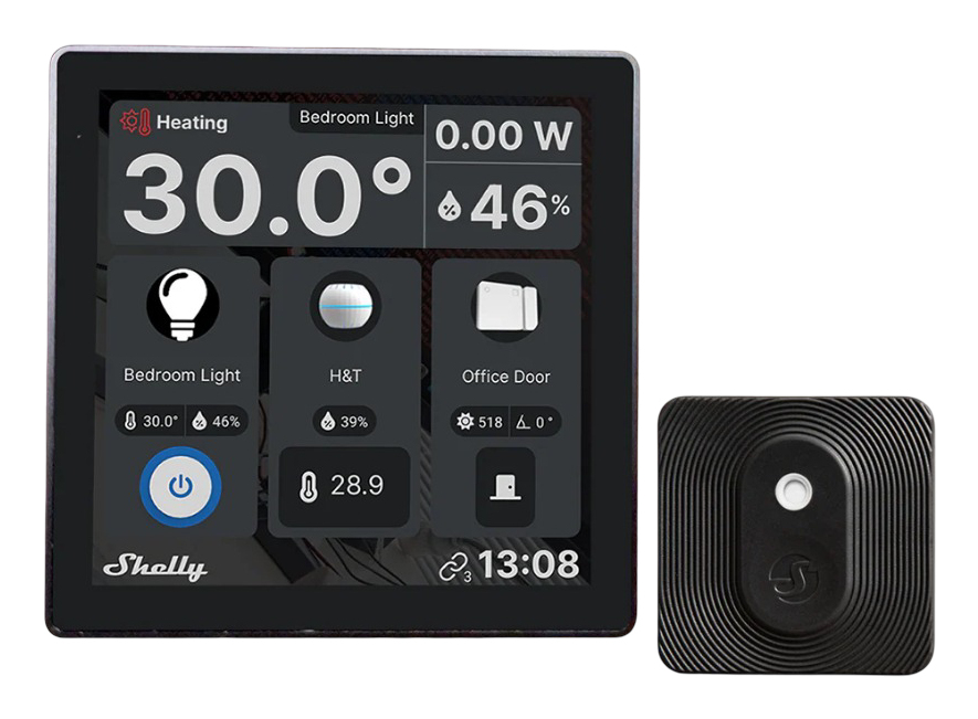Shelly Wall Display Wi-Fi snjallskjár + BLU H&T bundle, svart - image 2 [c02e935ba6]