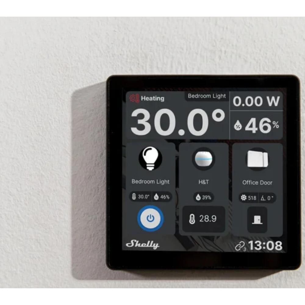 Shelly Wall Display Wi-Fi snjallskjár + BLU H&T bundle, svart - image 4 [65c735755b]