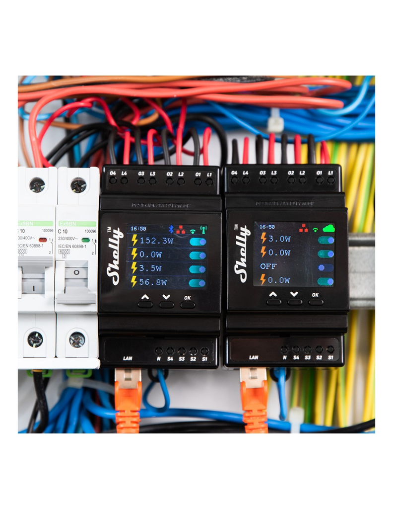Shelly Pro 4PM Relay fjögurra rása WLAN LAN DIN-Rail 40A eins fasa með skjá - image 3 [4b28208f8e]