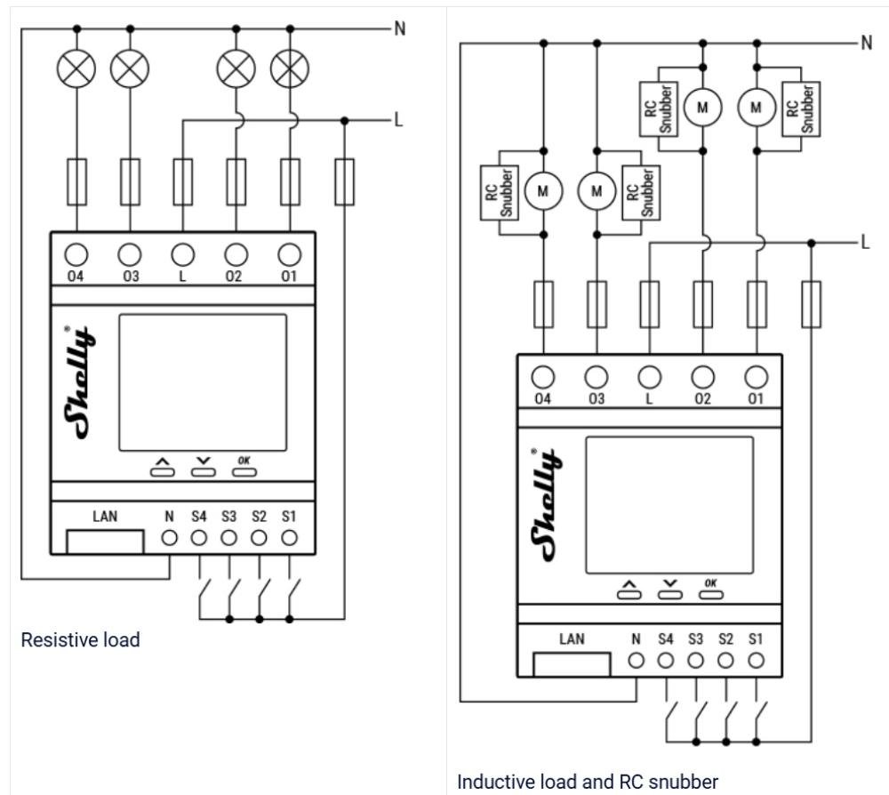Shelly Pro 4PM Relay fjögurra rása WLAN LAN DIN-Rail 40A eins fasa með skjá - image 7 [f2508c7e55]