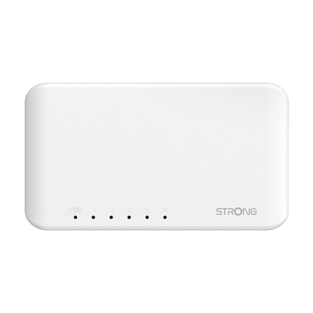 Strong 5 porta 10/100/1000Mbps switch, metal hvítur - image 2 [5c75e5fd01]