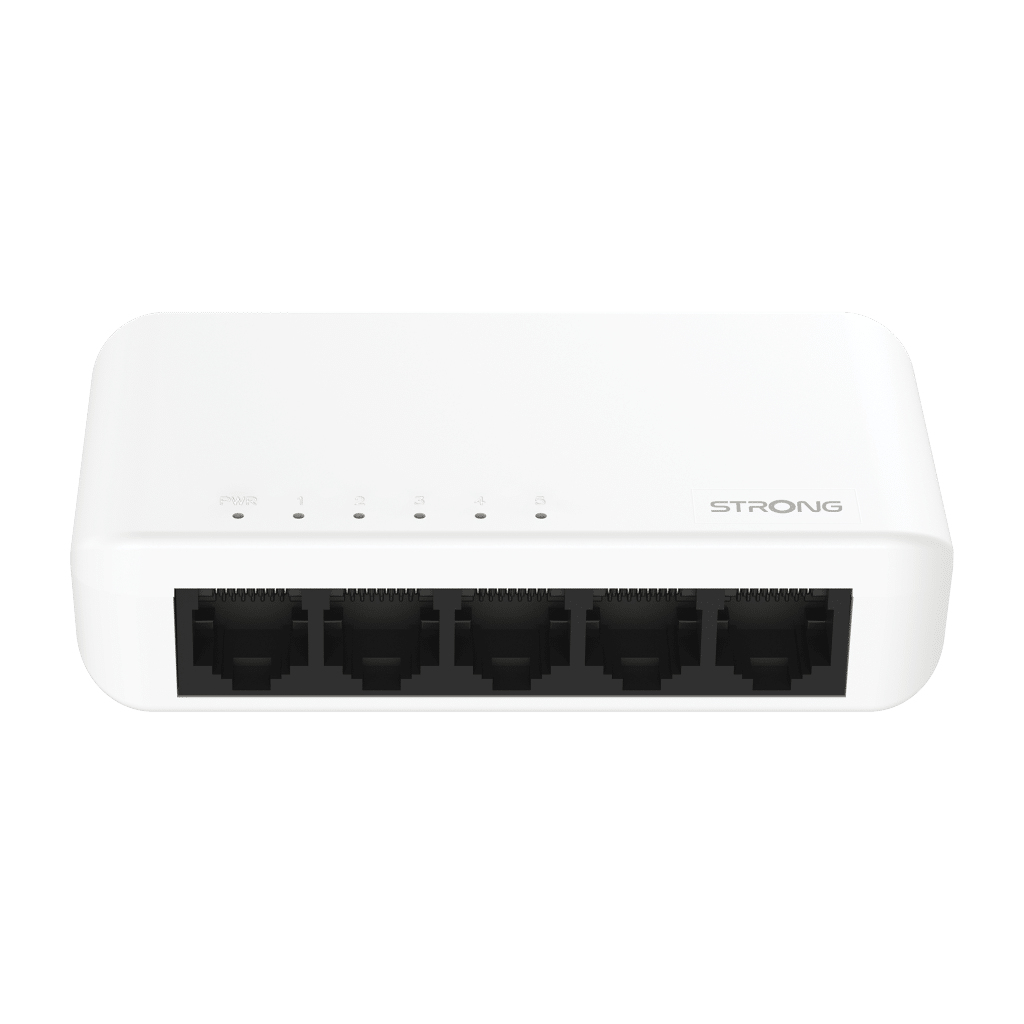 Strong 5 porta 10/100/1000Mbps switch, metal hvítur - image 3 [12627c4b80]