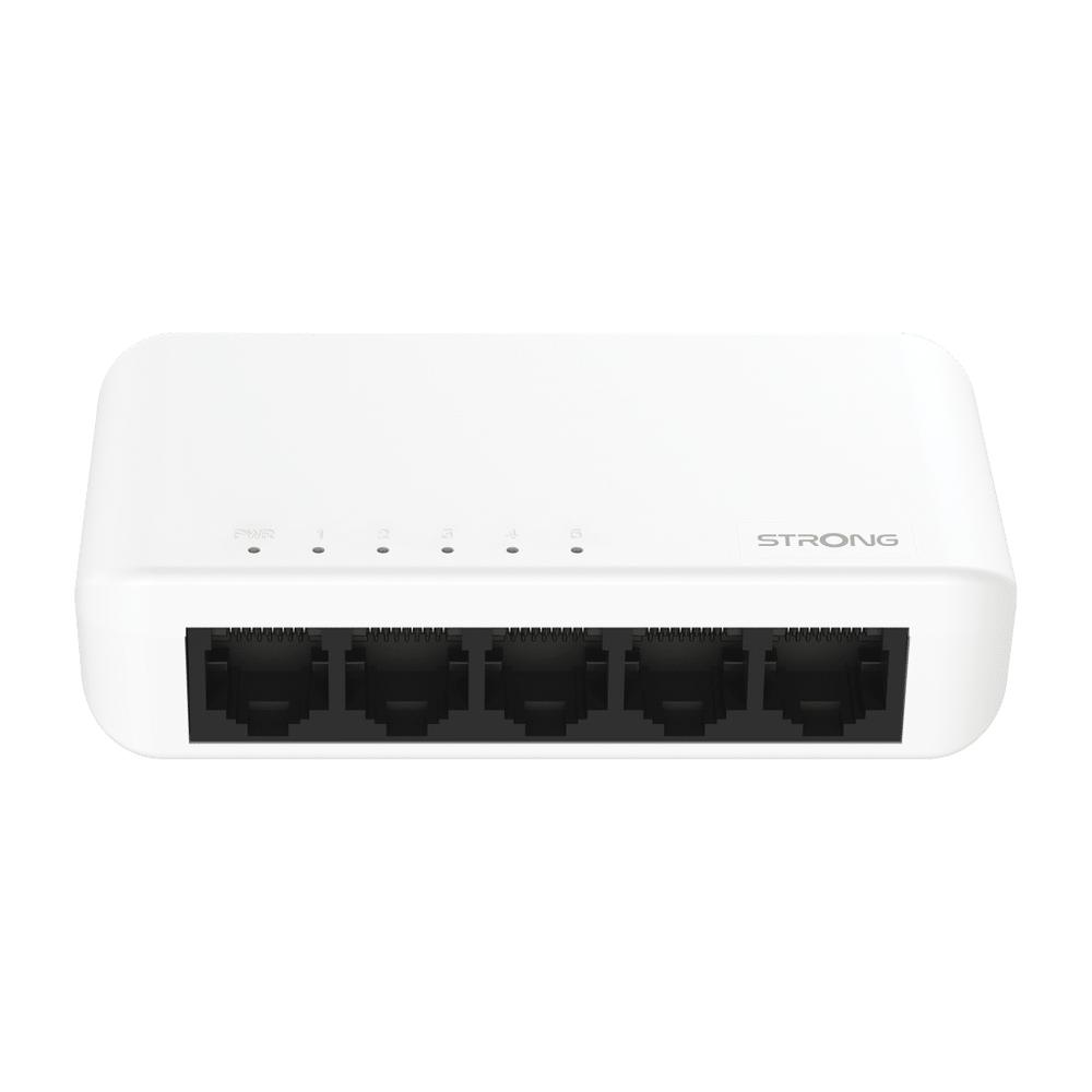 Strong 5 porta 10/100/1000Mbps switch, metal hvítur - image 4 [c8c1d82304]