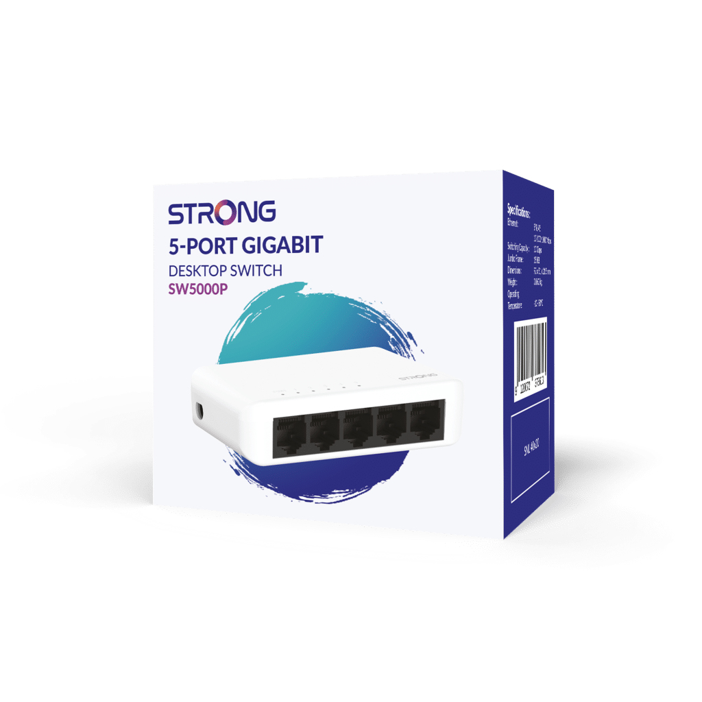 Strong 5 porta 10/100/1000Mbps switch, metal hvítur - image 15 [1bfc49c605]
