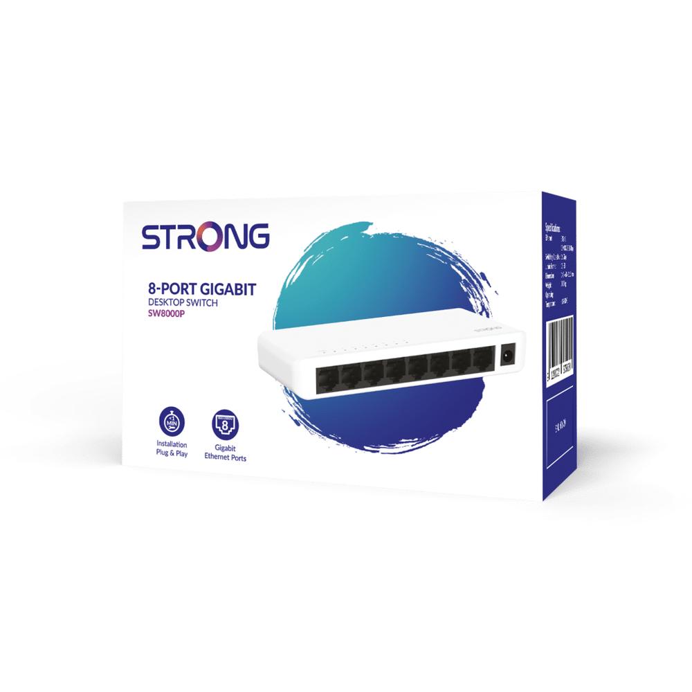 Strong 8 porta 10/100/1000Mbps switch, hvítur - image 16 [813aac3c2e]