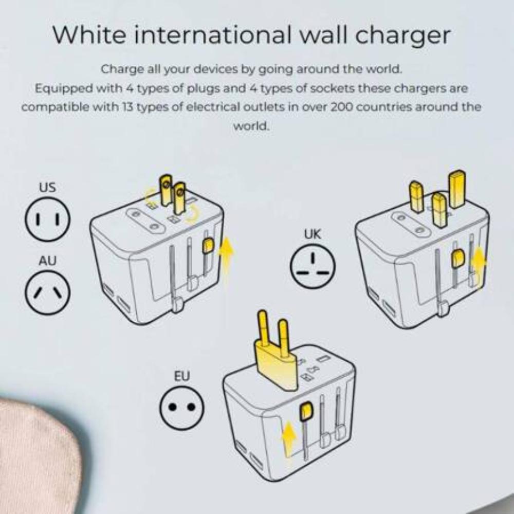 25W Energizer Universal 2x USB-A og 1x USB-C hleðslutæki og breytikló, hvítt - image 3 [c9e3628bc7]