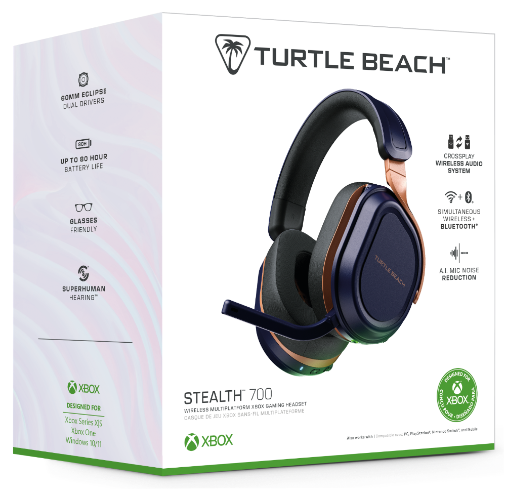 Turtle Beach Stealth 700 MAX Gen 3 þráðlaus Xbox Multiplatform leikjaheyrnartól með AI hljóðnema, Cobalt blá - image 6 [ed61da7bba]