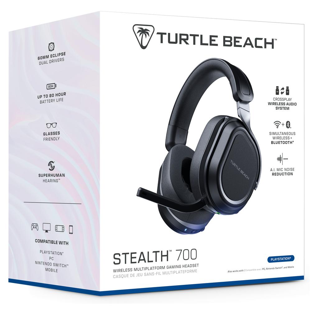 Turtle Beach Stealth 700 MAX Gen 3 þráðlaus PS5 Multiplatform leikjaheyrnartól með AI hljóðnema, svört - image 14 [85087d8e15]