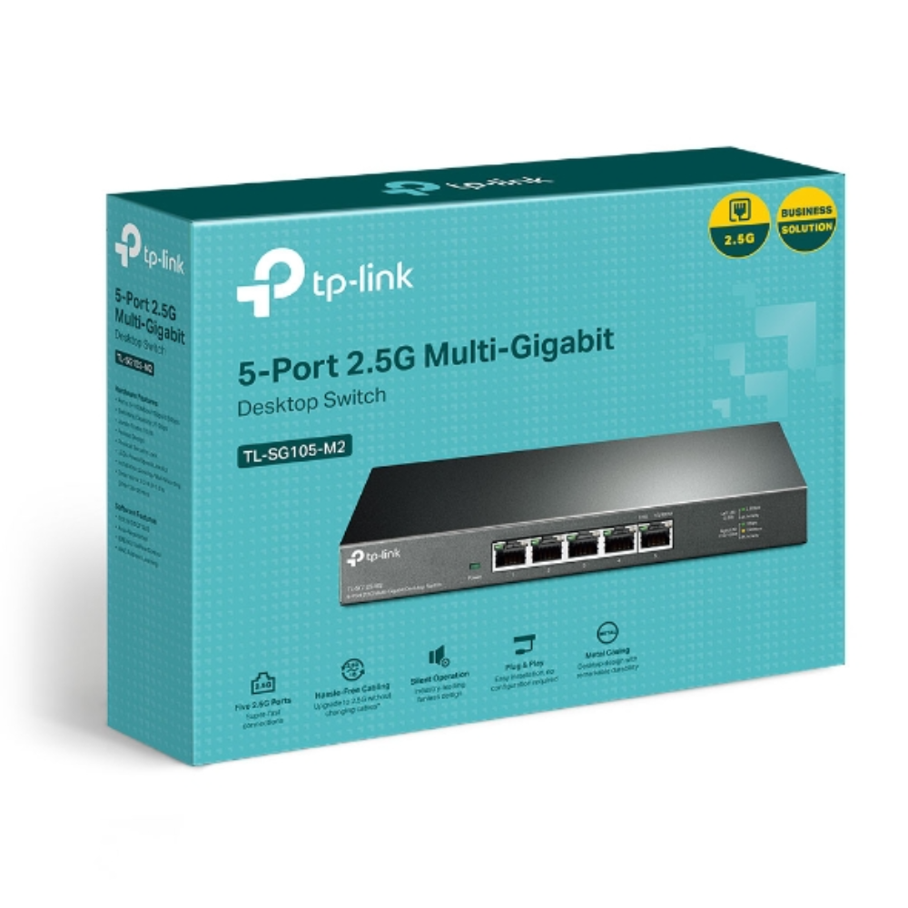 TP-Link 5 porta 100/1000/2500Mbps switch TL-SG105-M2, Svartur - image 8 [e0047a1ed9]