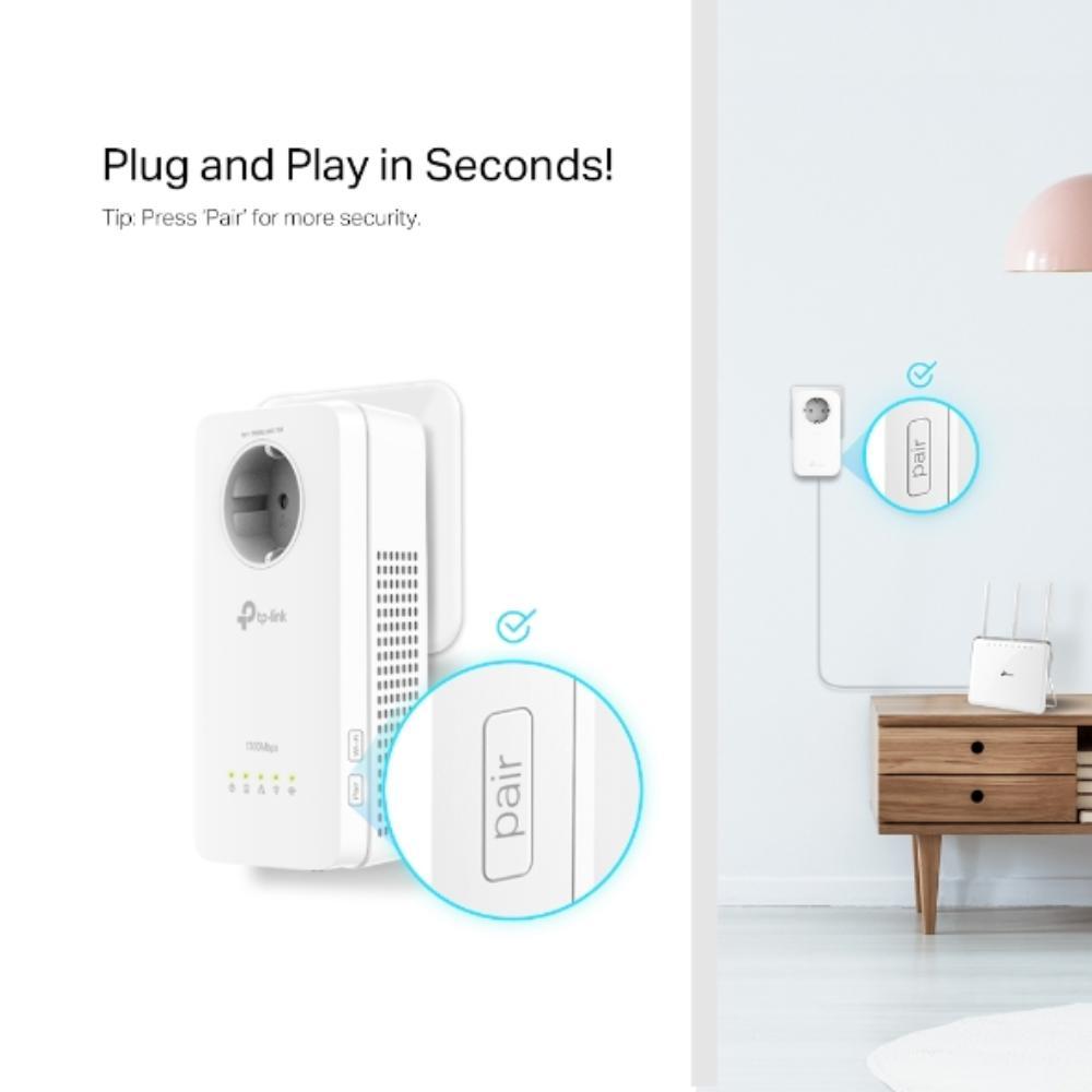 TP Link 1300Mbps WiFi Powerline þráðlaust sett og RJ-45 yfir rafmagn - image 6 [48bc8ae88d]