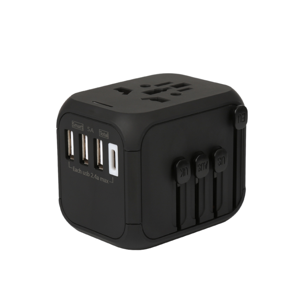 Telefunken 20W Universal 4in1 EU/UK/AU/US breytikló með 4x USB tengi - image 4 [2067faea14]