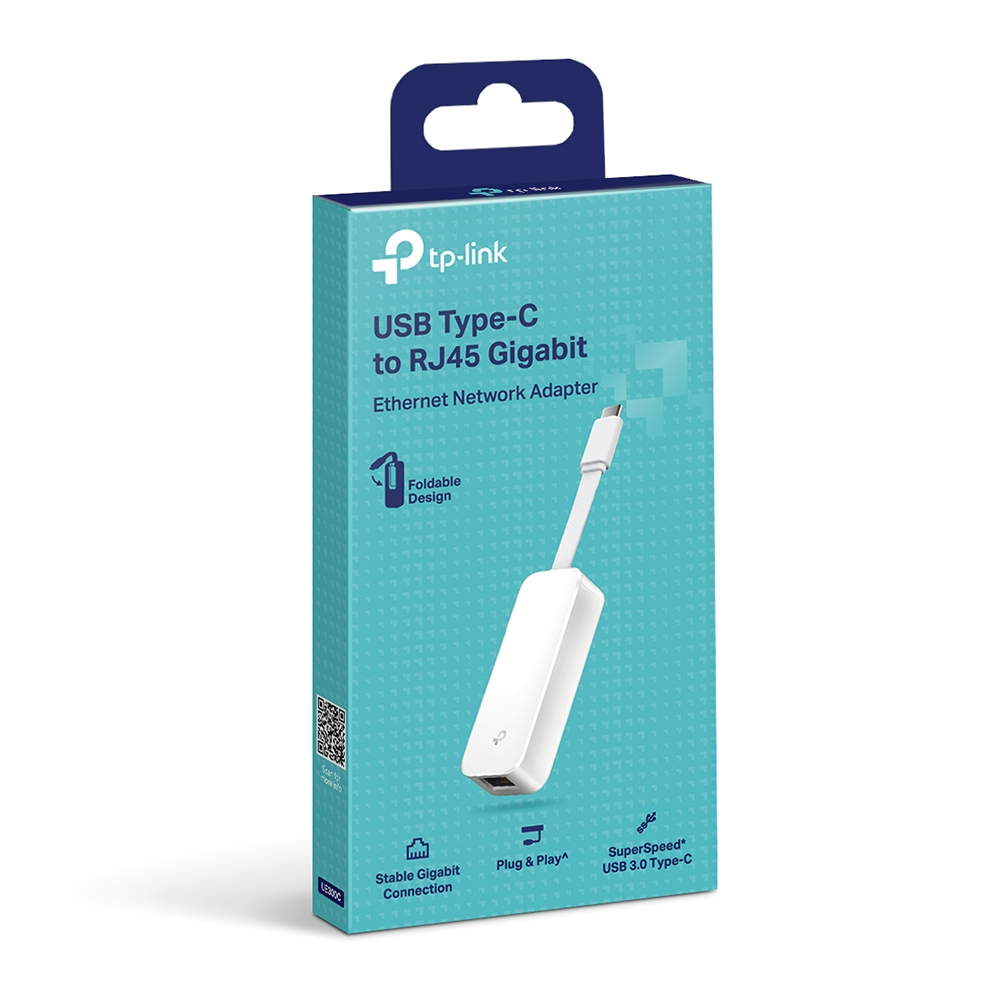 TP-Link UE300C USB-C í RJ45 1Gbps netkort, hvítt - image 5 [37baef9b9a]