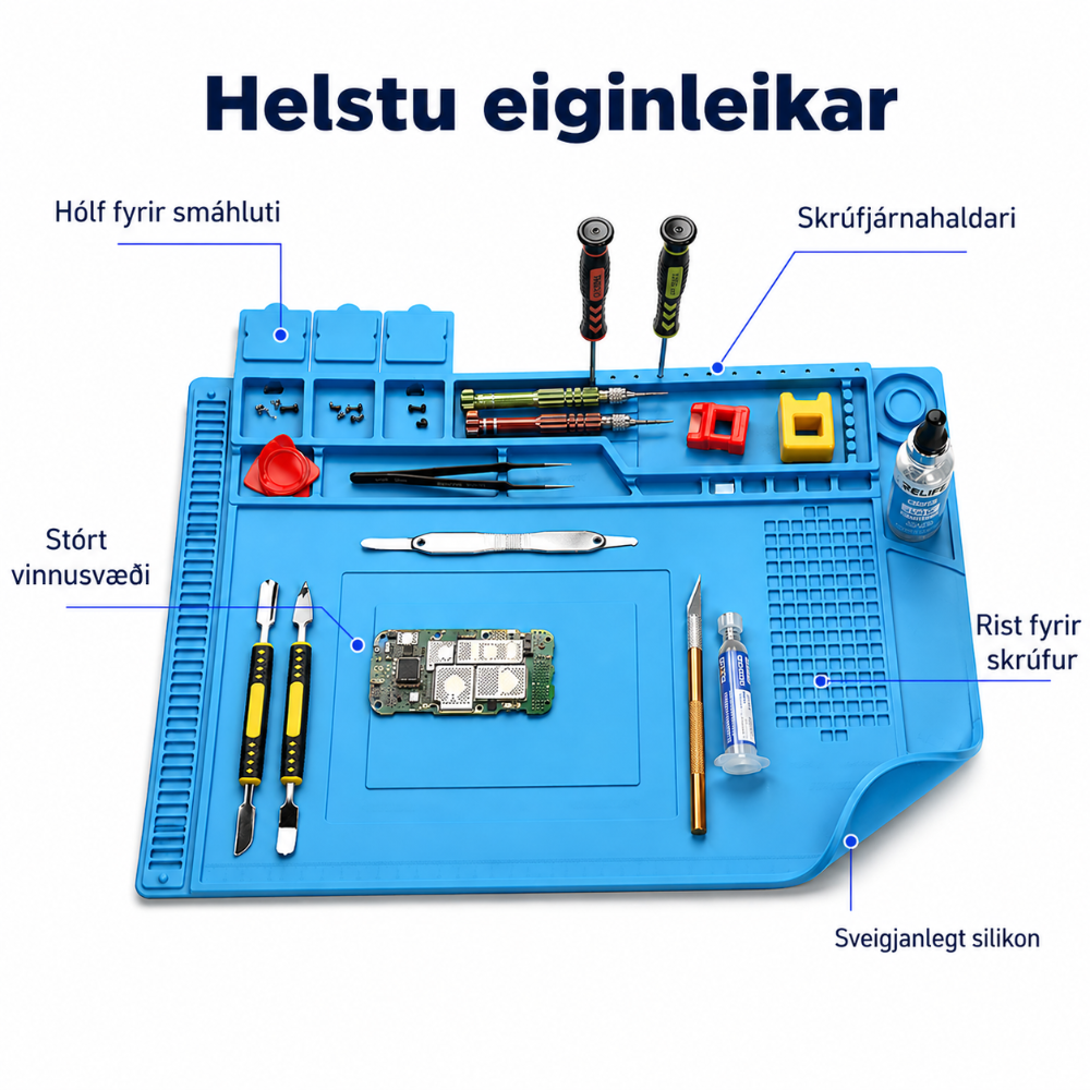 Hitaeinangrandi viðgerðarmotta úr sílikoni (450×300 mm) - image 3 [42512532de]