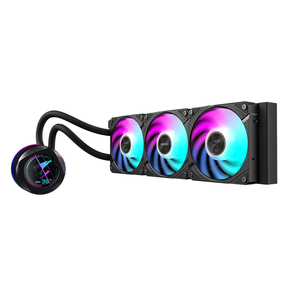 Gigabyte Aorus Waterforce X II 360mm RGB AIO LCD vatnskæling, svört - image 4 [75a9ee5a15]