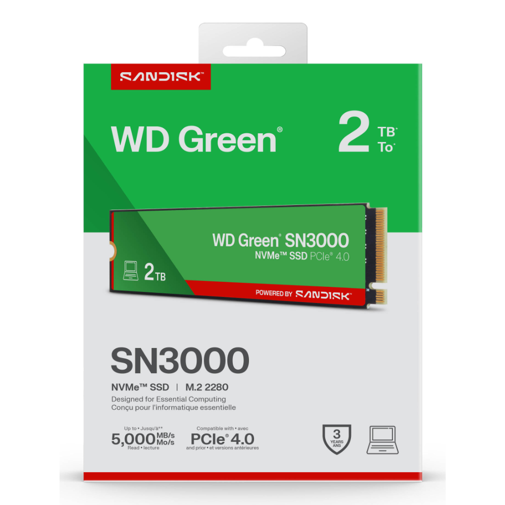 2TB PCIe Gen4 NVMe SSD M.2 WD Green SN3000 - image 7 [7b184a8387]