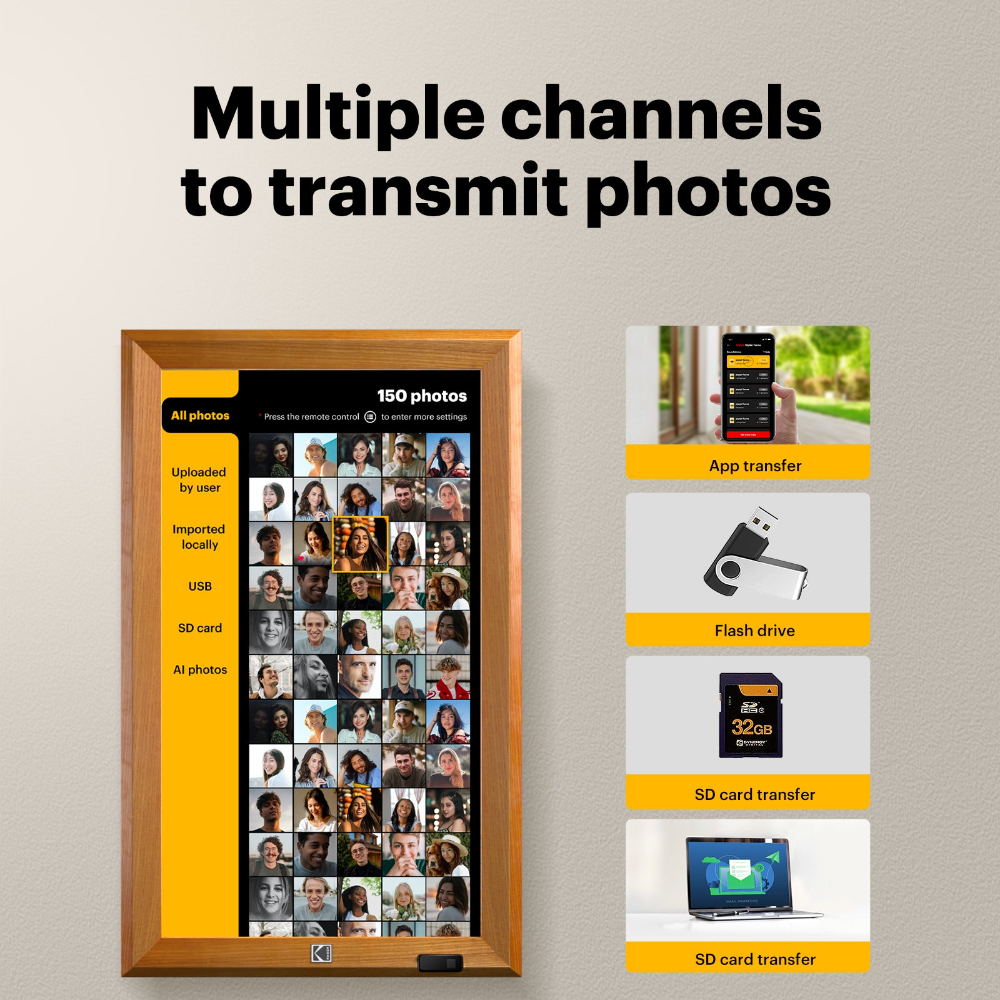 Kodak WF238V 24" Wi-Fi stafrænn myndarammi, viðarlitur - image 14 [fbeb599aaa]