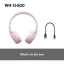Sony WH-CH520 Bluetooth 5.2 heyrnartól, allt að 50klst, bleik - image 14 [ffd63f36f5]