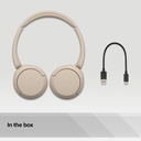 Sony WH-CH520 Bluetooth 5.2 heyrnartól, allt að 50klst, ljósbrún - image 15 [46a997c630]