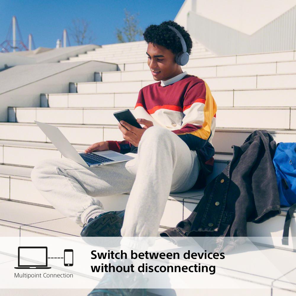 Sony WH-CH520 Bluetooth 5.2 heyrnartól, allt að 50klst, blá - image 19 [a16e1f1701]