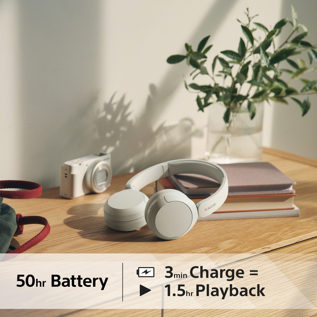 Sony WH-CH520 Bluetooth 5.2 heyrnartól, allt að 50klst, hvít - image 11 [6213b0a44f]