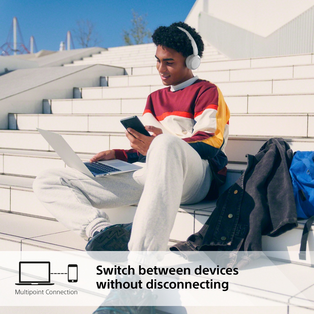 Sony WH-CH520 Bluetooth 5.2 heyrnartól, allt að 50klst, hvít - image 19 [12f7436a89]