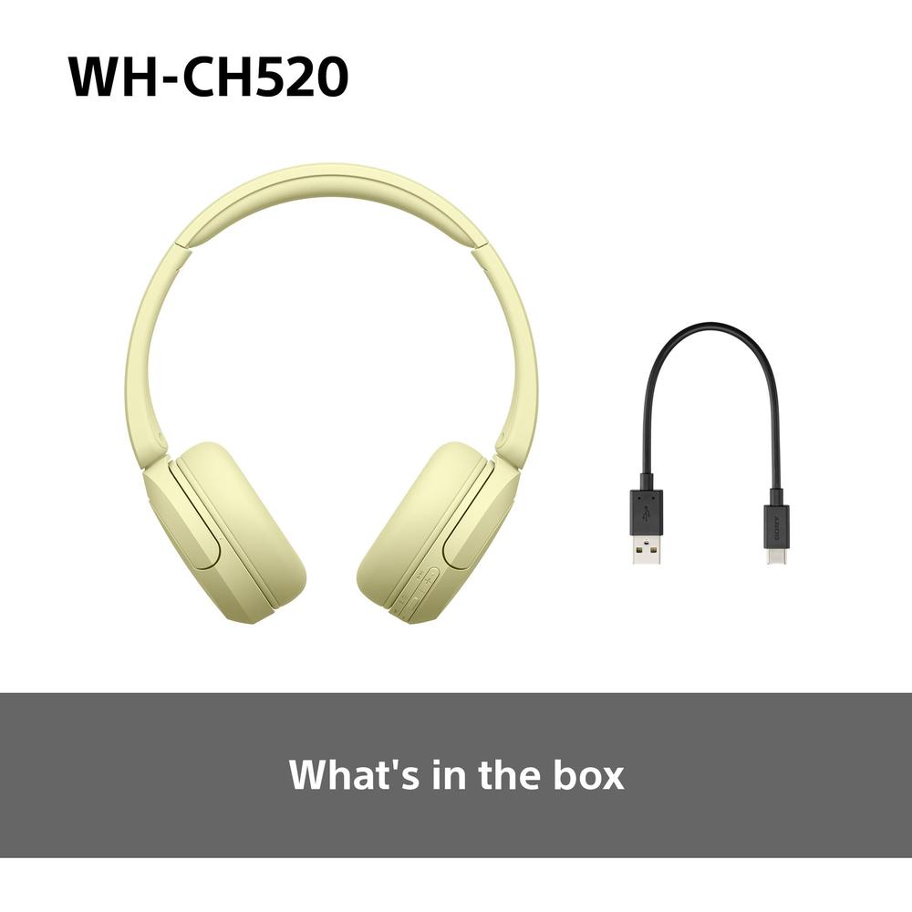 Sony WH-CH520 Bluetooth 5.2 heyrnartól, allt að 50klst, gul - image 18 [6ac181a634]