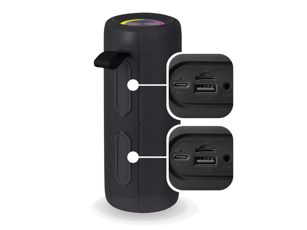 Trevi XSC 8A88B 2x15W 2in1 Bluetooth TWS RGB ferðahátalari, svartur - image 5 [14a76c166d]