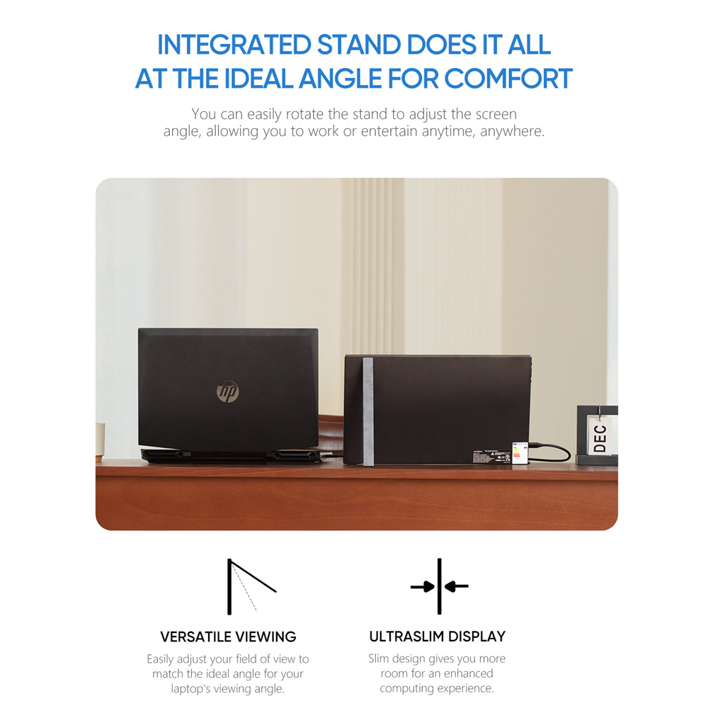 Arzopa 16" FHD IPS HDR10 144Hz USB-C ferðaskjár, innb. Kickstand, umslag, grár - image 13 [610819dac5]
