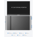 Arzopa 16" QHD+ 2.5K IPS HDR USB-C ferðaskjár, innb. kickstand, svartur - image 6 [faf42a912f]