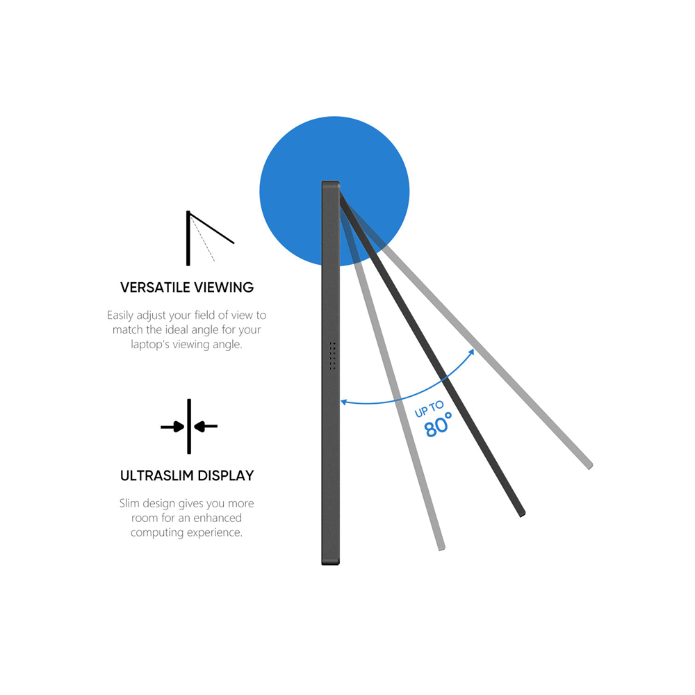 Arzopa 16" QHD+ 2.5K IPS HDR USB-C ferðaskjár, innb. kickstand, svartur - image 11 [44839bc44c]