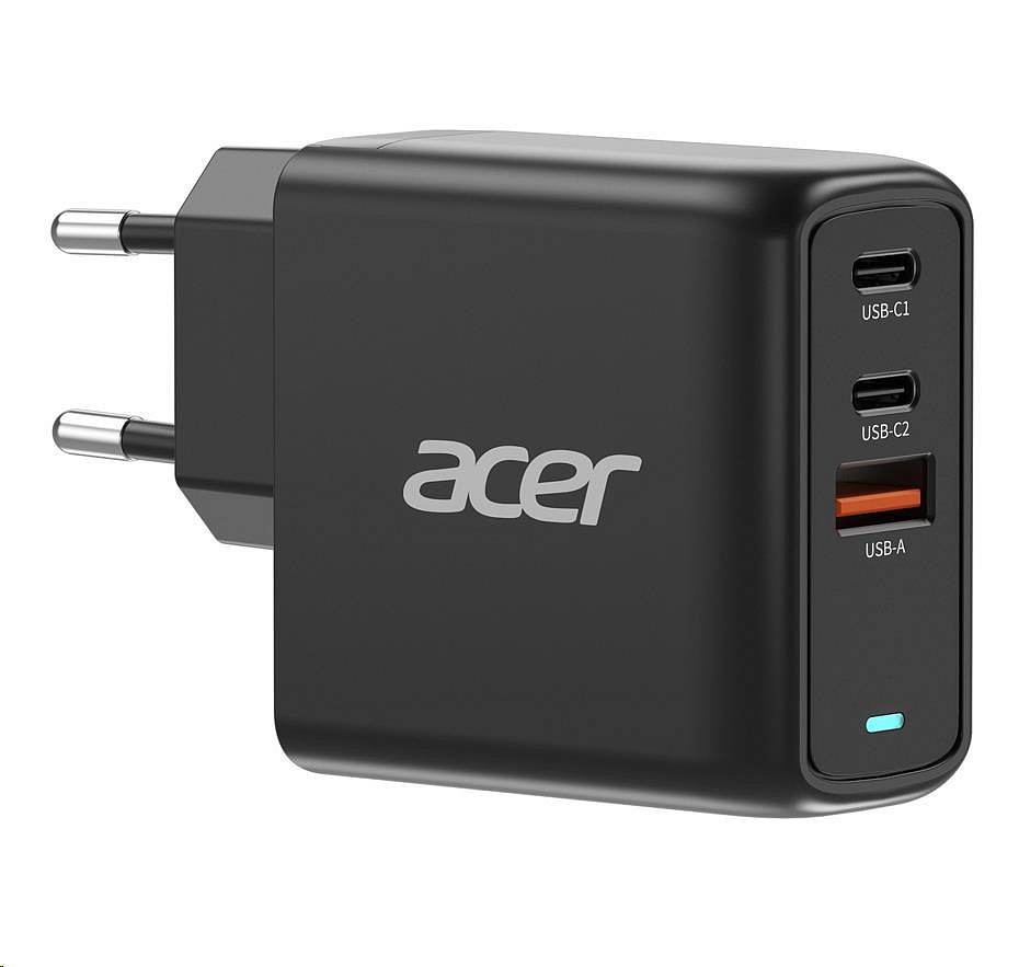 67W Acer 2x USB-C, 1x USB-A PPS PD GaN II hleðslutæki með kapli, svart - image 2 [3d4d2ce326]
